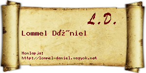 Lommel Dániel névjegykártya